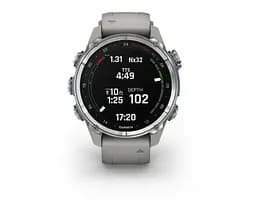 Смарт-годинник Garmin Descent Mk3 43 mm Stainless Steel with Fog Gray Silicone Band (010-02753-04/03) - мініатюра 2
