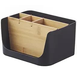 Органайзер для мелочей МВМ My Home Scandinavia 17х13.5х9.5 см черный (FH-44 BLACK/WOOD)