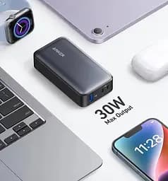 Павербанк Anker 533 10000 mAh 30 W з наскрізною зарядкою та індикатором заряду Повербанк для телефону та ноутбука - мініатюра 6