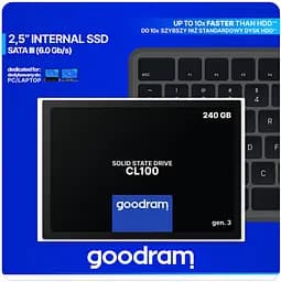 SSD 240Gb GoodRAM CL100 SATA III 2.5" TLC - мініатюра 3