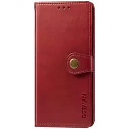 Шкіряний чохол-книжка GETMAN Gallant (PU) для Xiaomi Redmi Note 10 5G / Poco M3 Pro Червоний
