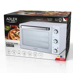 Електрична духова піч Adler AD 6027 48 л з конвекцією грилем вертелом біла - мініатюра 10