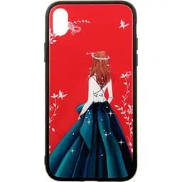 Чохол-накладка Toto Glass Fashionable Case Apple iPhone XR Green Dress Girl