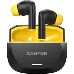 Навушники Canyon TWS HEXAGON 7 TWS ANC+ENC Wireless Charge Black Yellow (CNS-TWS7BY)