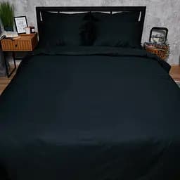 Комплект постельного белья Moon&Star Satin Premium Black Velvet Євро 200х220 см наволочки 4х50х70 см - мініатюра 5