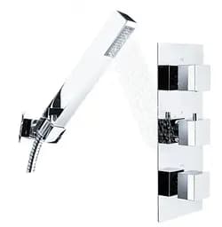 Душова система Rea Brito chrome з термостатом + BOX прихованого монтажу REA-P0801KPL-D, Хром - мініатюра 2