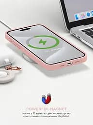 Силиконовый чехол с MagSafe для Apple iPhone 15 Pro Max, ICON2 MagCase, розовый, противоударный, панель с мягкой подкладкой, защита всего корпуса, поддержка беспроводной зарядки, совместим с защитными стеклами и пленками, ArmorStandart (ARM72752) - мініатюра 9