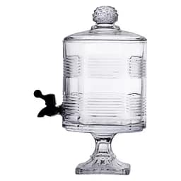Лимонадница с краном на подставке стеклянная 4.5 л 39 см Прозрачный Yiwu HP-19-2
