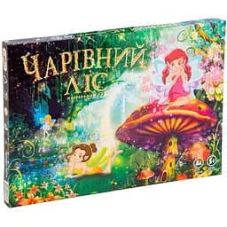 Настільна гра-бродилка Strateg Чарівний ліс кубик 4 фішки лінійка закладка (30215)