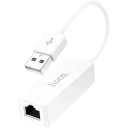 Перехідник - мережева карта Hoco UA22 Acquire Usb ethernet adapter (100 Mbps)