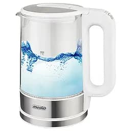 Стеклянный чайник 1.7л с регулятором температуры Mesko MS 1301w
