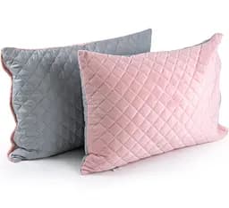 Чохол на подушку Руно 50х70 VeLour Pink and Grey ромб 382.55_Pink and Grey ромб - мініатюра 3