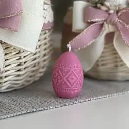 Пасхальная свеча писанка розовая MIS LT