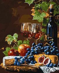 Набор для росписи по номерам Любимое вино, Ideyka, 40x50 см, КНО5699