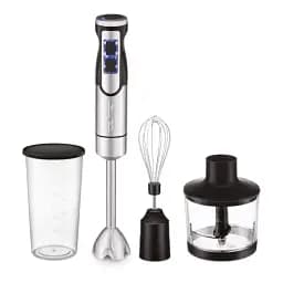 Блендер занурювальний Zelmer 600вт,вінчик,подрібнювач,стакан,ніжка нерж.,регулятор швидкості ZHB6000