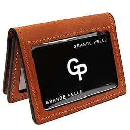 Чоловіча шкіряна обкладинка GRANDE PELLE 10х8х1,5 см acs0024470 - мініатюра 2
