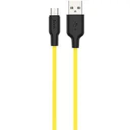 USB Cable Hoco X21 Silicone MicroUSB Black/Yellow 1m