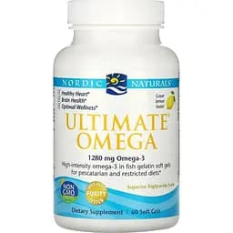 Рыбий жир Nordic Naturals Ultimate Omega со вкусом лимона 1000 мг 60 мягких капсул