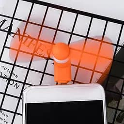 Вентилятор мобільний Type-C помаранчевий - мініатюра 2