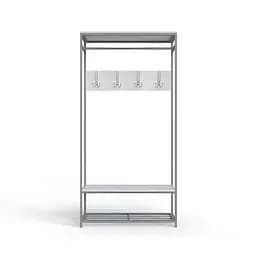 Вішалка модульна підлогова Ferrum-decor Треліс 15 180x90x38 сірий ДСП Білий 16мм (FRD-104373)