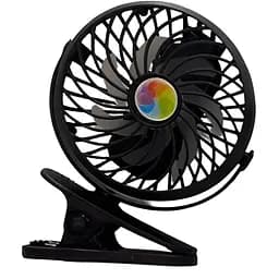 Вентилятор Mini Fan з акумулятором на прищіпці чорний (2628-10)