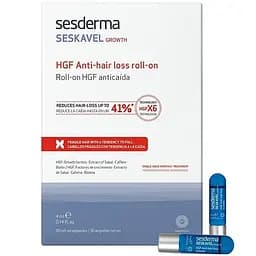 Ампулы Sesderma Laboratories Seskavel Hgf Anti-Hair Loss Roll On против выпадения волос, 30 шт.