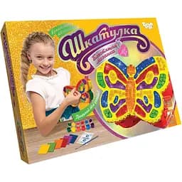 Набір для творчості Danko Toys Шкатулка. Блискуча мозаїка SHR-01-2-7 Жовтий