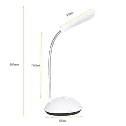 Настільна лампа LED DESK Light X-7188, біла, на батарейках 3×AAA, гнучка ніжка - мініатюра 9