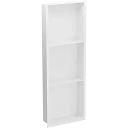 Полка в ванную встроенная Nett YW-90, металлическая 90 см Белый