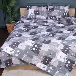 Літній постільний комплект MirSon №2917 Сolor Fun Line Hendri Thinsulate 220х240 см сірий (2200010957945)