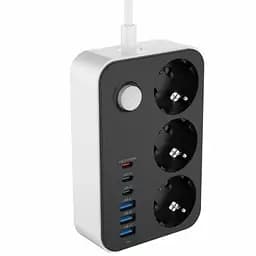 Мережевий фільтр живлення ColorWay (CW-CHE36PDB), 3 розетки/ 3USB + 3TYPE-C 2M (CW-CHE36PDB)