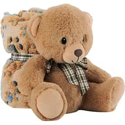 Плед Perletti Toys Teddy Bear з м'якою іграшкою 120x80 см коричневий (P13066)