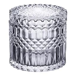 Цукерниця із скла Cylinder Crystal з кришкою 10 см Yiwu HP-4-100