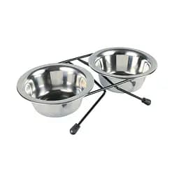 Миски металлические на подставке Trixie Eat on Feet 2 x 200 мл / 10 см