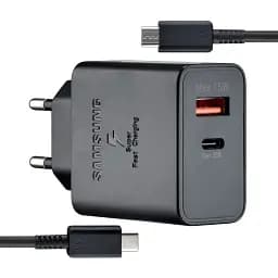 Сетевое зарядное устройство для Samsung S22 35W With Cable Type-C to Type-C High c0py Черный