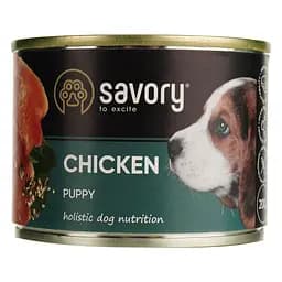 Влажный корм для щенков всех пород Savory Dog All breeds Puppy с курицей 200 г