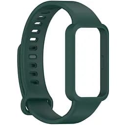 Силіконовий ремінець для фітнес браслетів Xiaomi Smart Band 9 Active Redmi Smart Band 3, Silicone, dark green, зі зручною застібкою, на фітнес трекер та смарт годинник, ArmorStandart (ARM85580) - мініатюра 3