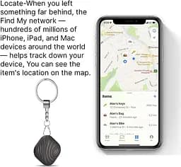 Nutale Air Key Finder Tag (тільки iOS), Bluetooth-трекер, 2 шт., чорний - мініатюра 7