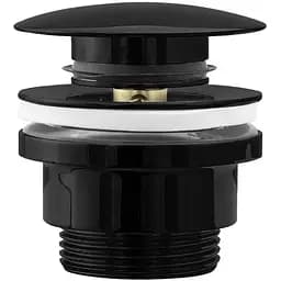 Донний клапан для раковини Rea click-clack black glossy універсальний REA-A4100, Чорний матовий