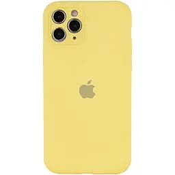 Чохол Silicone Case Full Camera Protective AA для Apple iPhone 12 Pro 6.1" Жовтий / Mellow Yellow