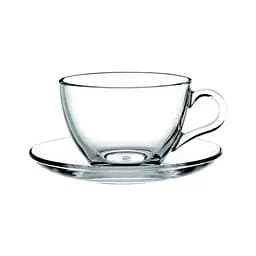 Набір чашок з блюдцями Pasabahce Basic 238 мл 6 шт. (97948)