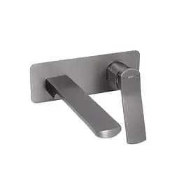 Смеситель для умывальника Qtap Slavonice скрытого монтажа QTSLA273GMB45920 Gunmetal Black PVD Шлифованный черный хром