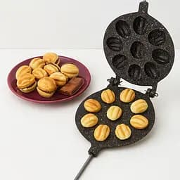 Форма для випікання горішків горішниця з антипригарним гранітним покриттям на 9 горіхів, ХЕАЗ Чорний 87865