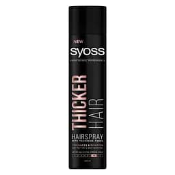 Лак для волос Syoss Thicker Hair, фиксация 4, с волокнами для утолщения волос, 400 мл