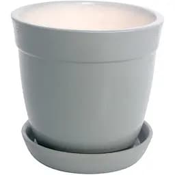 Керамічний горщик Nana Keramiks Глорія 2 л глянець сірий (gloria-2-ser)