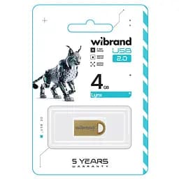 Flash Wibrand USB 2.0 Lynx 4Gb Gold - мініатюра 2