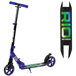 Самокат No brand 68-89х54.5х34.5 см Чорно-синій 000255880