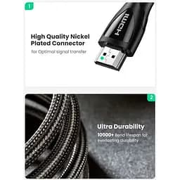 Кабель Ugreen HDMI to HDMI V2.1 Braided Cable 1.5m (80402) [99659] - мініатюра 6