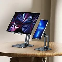 Підставка Baseus Desktop Biaxial Foldable Metal Stand for Tablets LUSZ000113 Grey - мініатюра 3