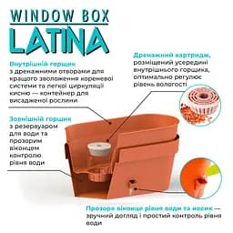 Вазон Santino Latina WB з картриджем 6.7 л антрацит (2007667) - мініатюра 3